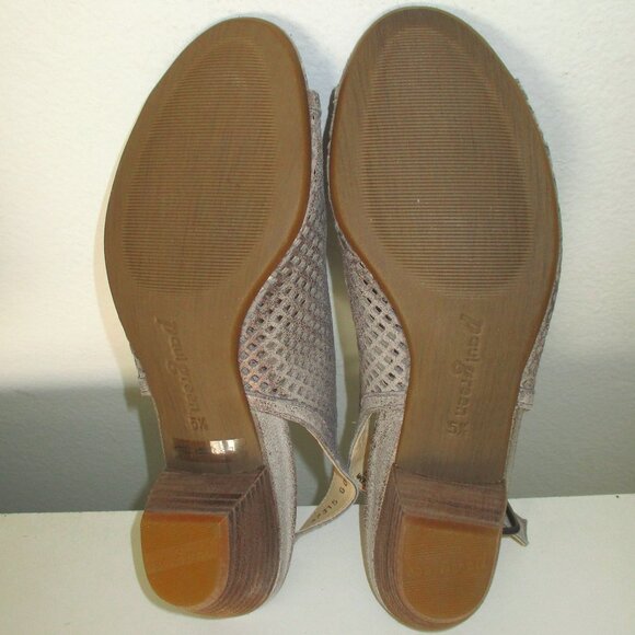 Paul Green Womens Leather Slingback 2" Heel Sandal Shoe - Size 7.5M or 5.5 UK - Picture 10 of 10